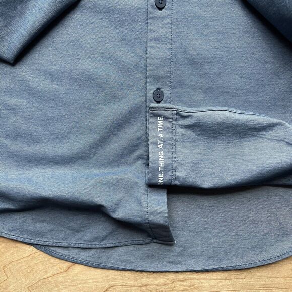 Lululemon Button Down Shirt S Blue Casual Workwear Commission ABC Lightweight - Picture 6 of 9